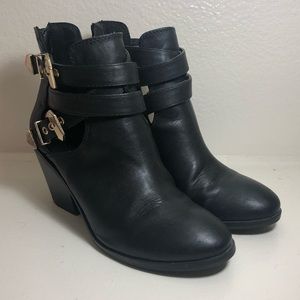 Black Buckled Booties